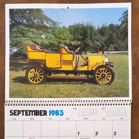 1983 Kings of the Highway Vintage Car Calendar - Advertising Auto Paradise AZ - Picture 10 of 15